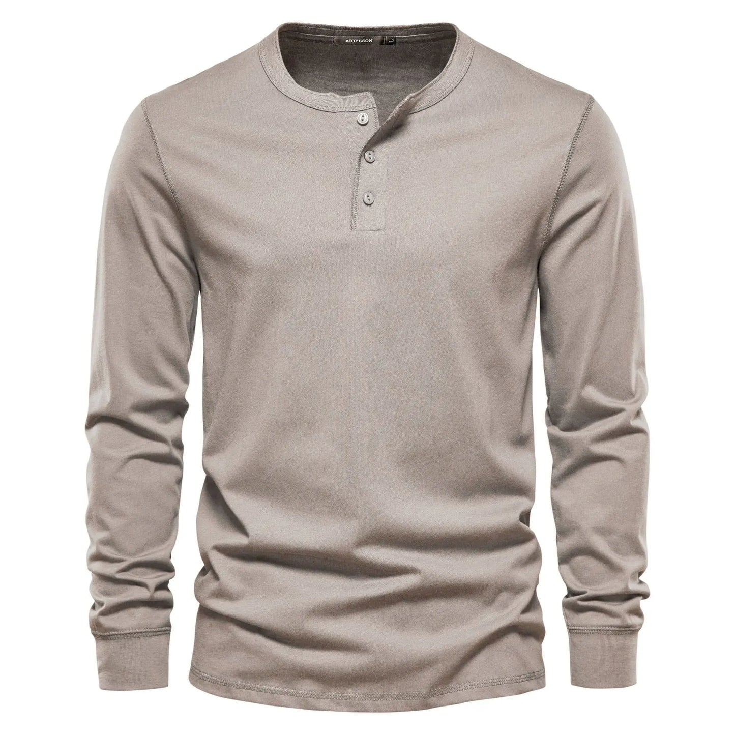Charly | Men's Long Sleeve Henley Shirt with Button Neck