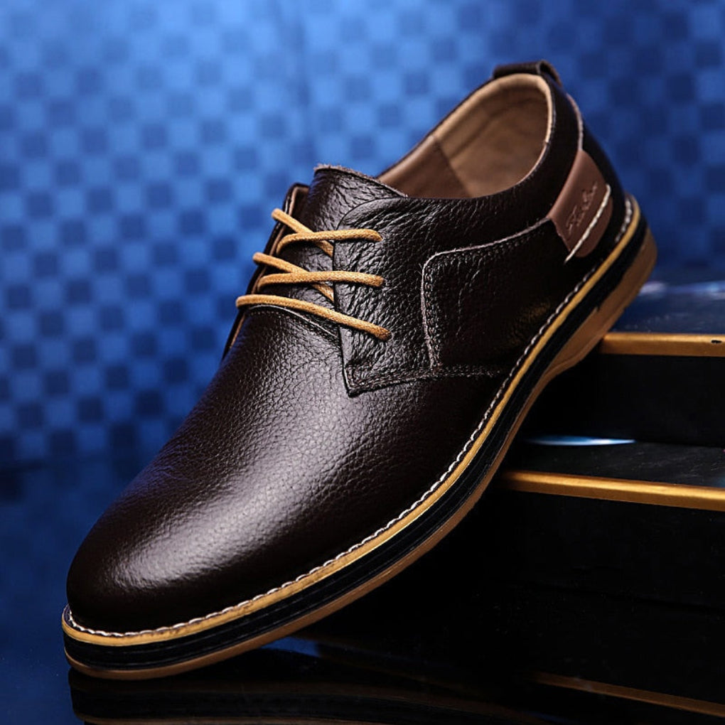 Charly | Men's Oxford Shoes | Textured Leather Dress Shoes