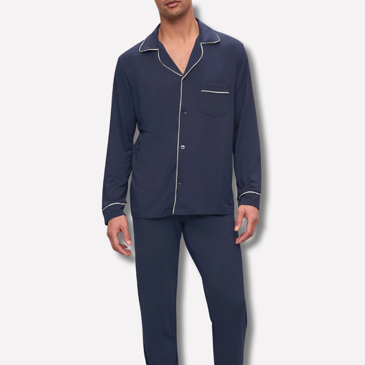 Charly | Men's Pajama Set with Piping Detail