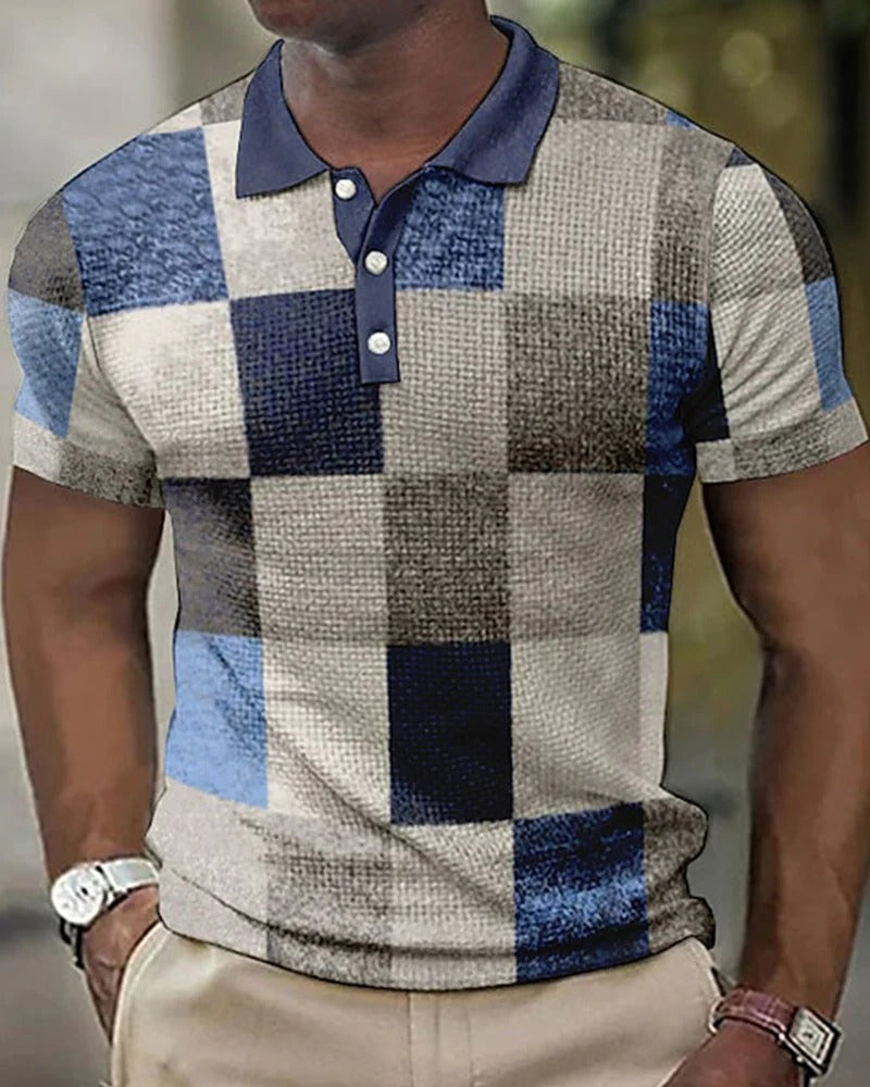 Charly | Men's Patchwork Polo Shirt