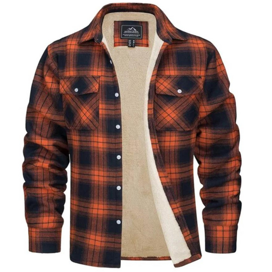 Charly | Men's Plaid Sherpa Lined Flannel Shirt