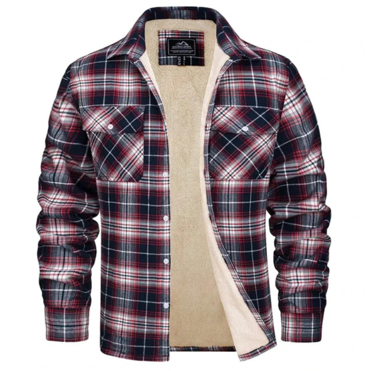 Charly | Men's Plaid Sherpa Lined Flannel Shirt