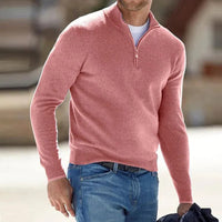 Sisica | Men's Comfortable Quarter-Zip Knit Sweater