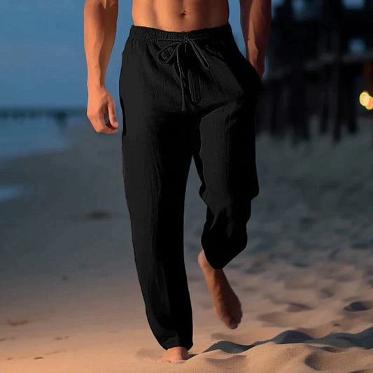 Charly | Men's Relaxed Fit Drawstring Linen Pants