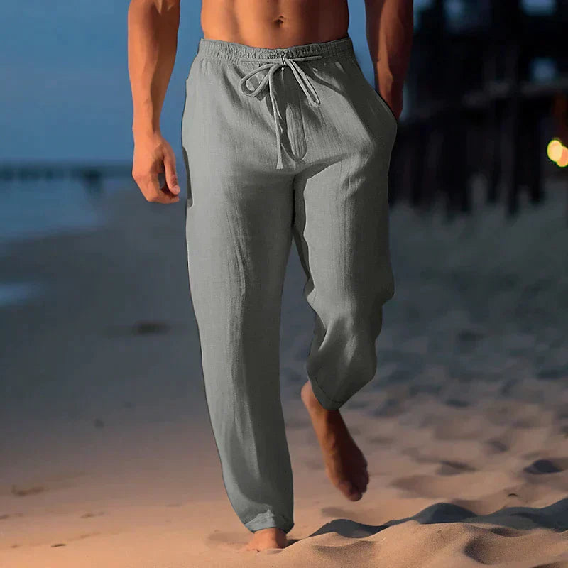 Charly | Men's Relaxed Fit Drawstring Linen Pants