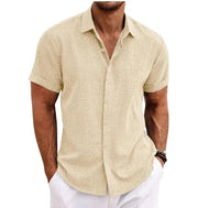 Sisica | Men's Breezy Linen Blend Camp Collar Shirt