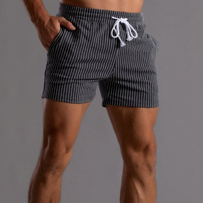 Charly | Men's Striped Athletic Shorts with Drawstring