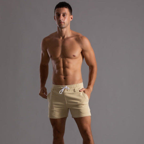 Charly | Men's Striped Athletic Shorts with Drawstring