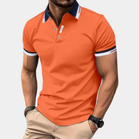 Sisica | Stylish Striped Collar Polo Shirt