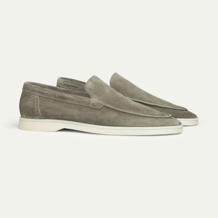 Charly | Men's Suede Loafers with Stitch Detail