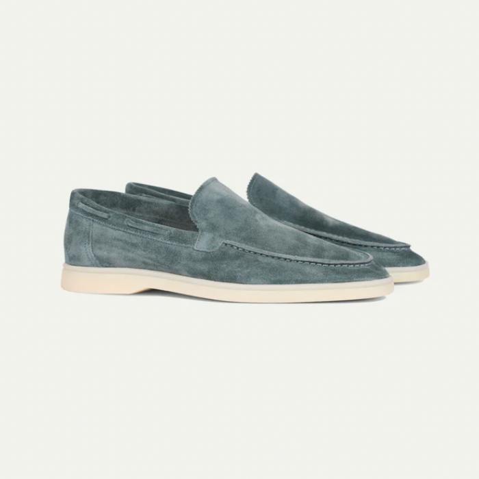Charly | Men's Suede Loafers with Stitch Detail
