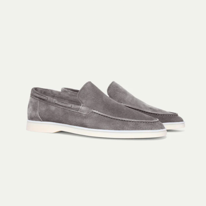 Charly | Men's Suede Loafers with Stitch Detail