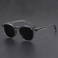 Sisica | Men's Sunglasses RetroView – Round Tortoiseshell Glasses with Light Frame