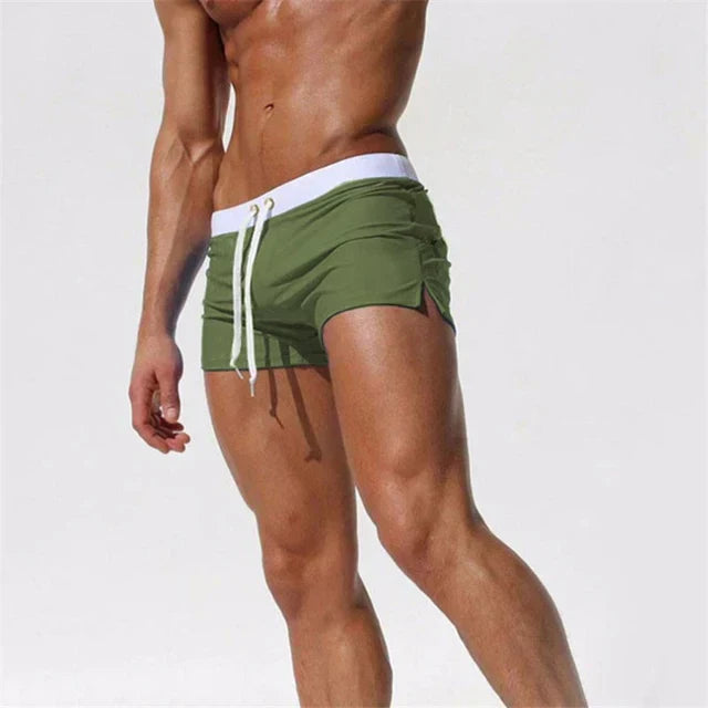 Charly | Men's Swim Shorts with Drawstring Waist and Side Slits