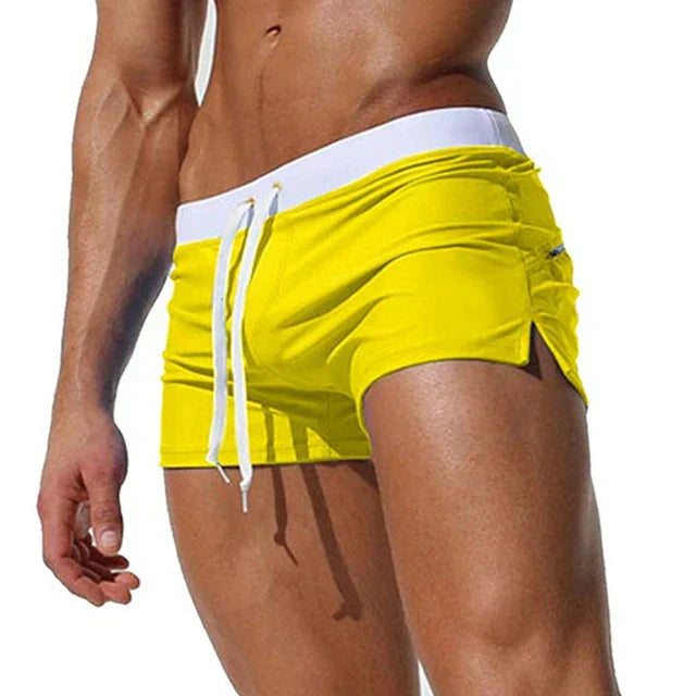 Charly | Men's Swim Shorts with Drawstring Waist and Side Slits