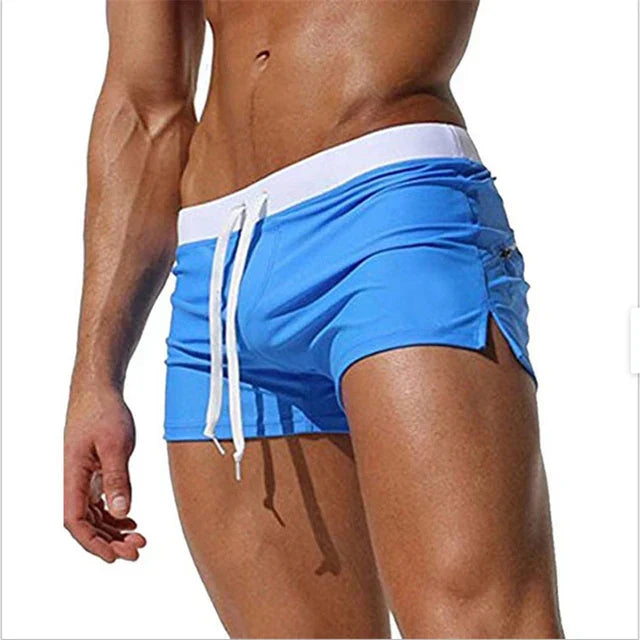 Charly | Men's Swim Shorts with Gold Eyelet Drawstring