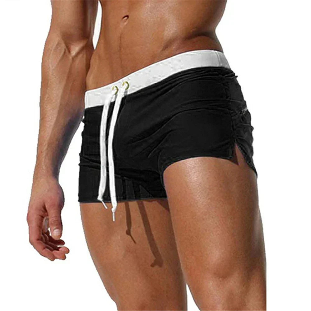 Charly | Men's Swim Shorts with Gold Eyelet Drawstring