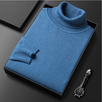Warm Turtleneck Sweater with Ribbed Cuffs
