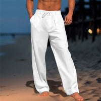 Sisica | Men's Linen-Look Drawstring Comfort Pants
