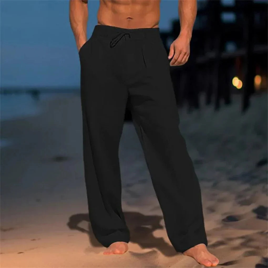 Charly | Men's Wide Leg Dress Pants with Drawstring Waist