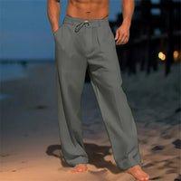 Sisica | Men's Relaxed Linen Drawstring Dress Pants
