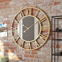 Sisica | Metal Vintage Large Wall Clock with Mirror 39cm