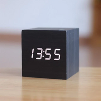 Sisica | Minimalist Wood Digital Cube Alarm Clock