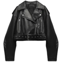 Sisica | Women's Cropped Biker Style Jacket
