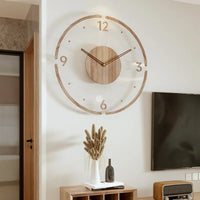 Sisica | Scandinavian Wood Wall Clock - Silent Quartz Movement