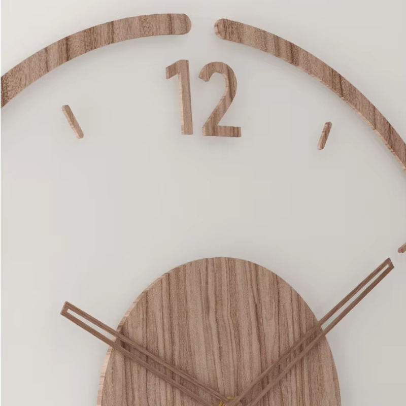 Charly | Modern Wall Clock in Wood – Minimalist and Elegant Design for the Living Room