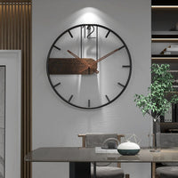 Sisica | Modern Wall Clock with Decorative Wood