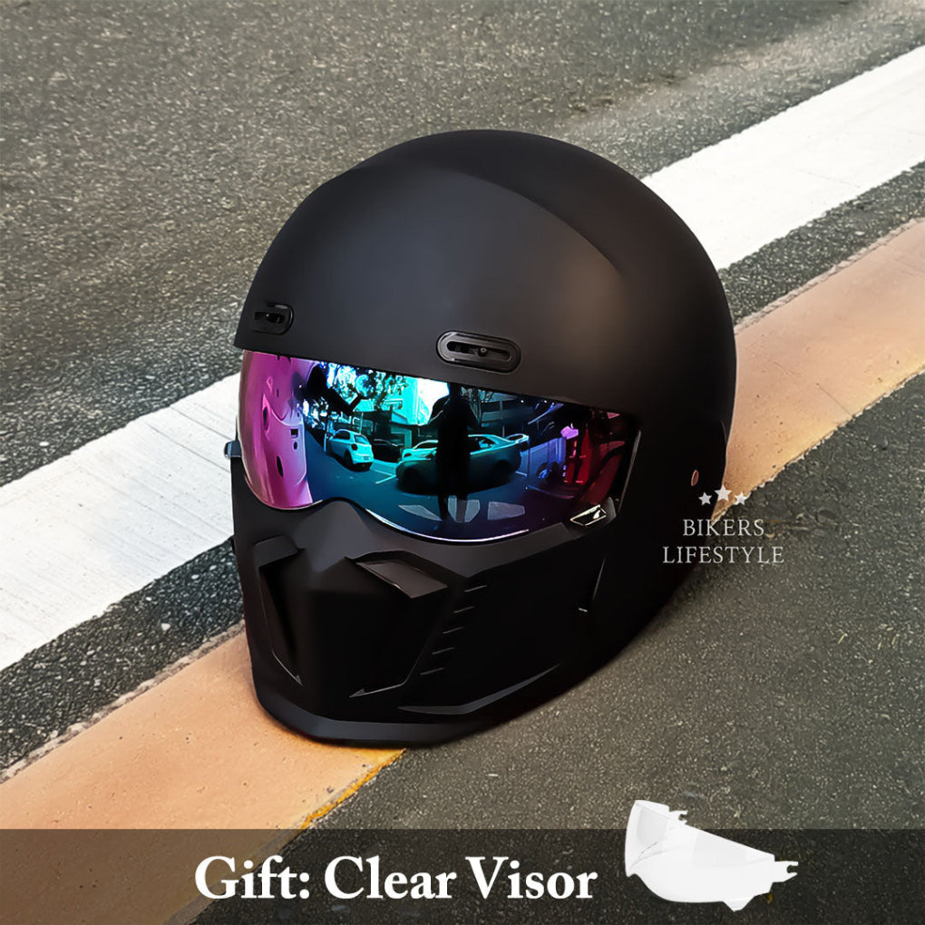 Charly | Motorcycle Helmet Full Face Modular Matte Black