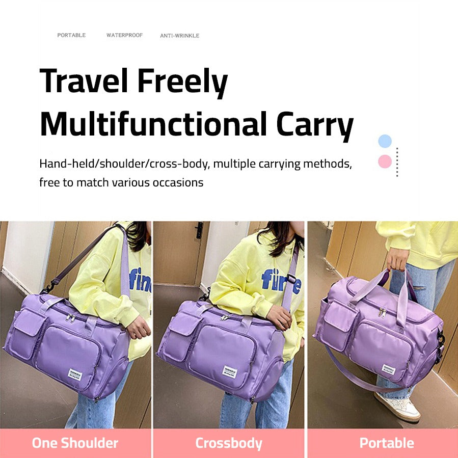 Charly | Multi-pocket travel bag, sports and gym bag with separate shoe compartment