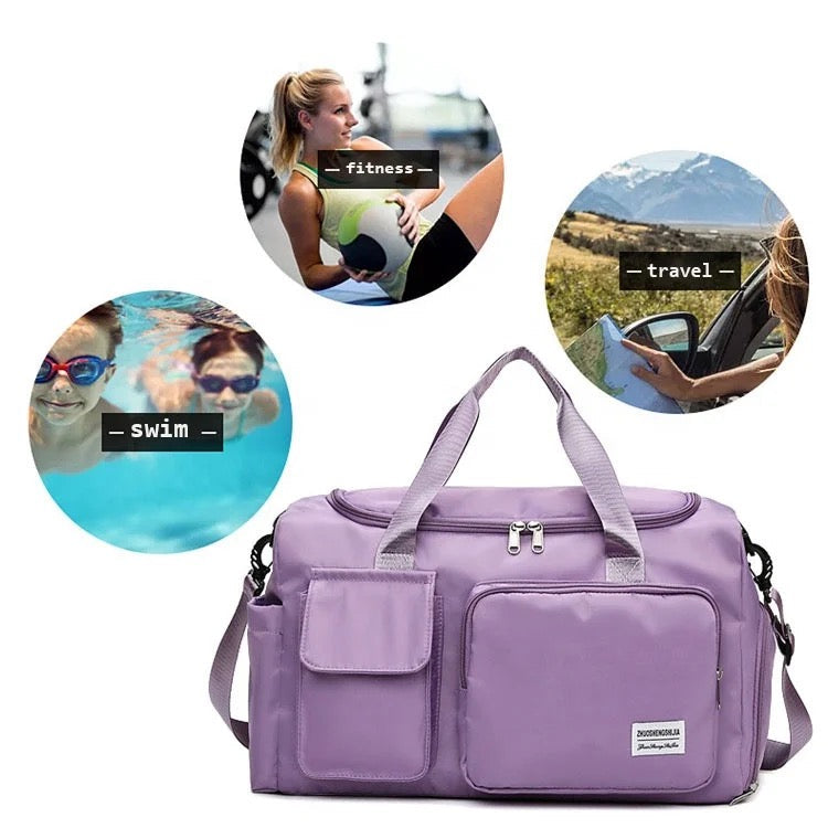 Charly | Multi-Pocket Travel Bag, Sports and Gym Duffle with Separate Shoe Compartment