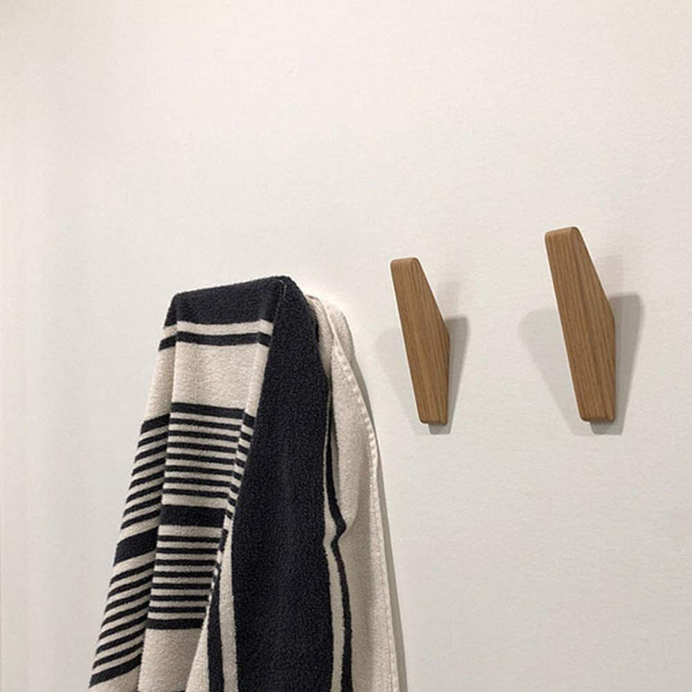 Charly | Nordhaak Wall Hooks Set – 6 Minimalist Clothes Hooks Made of Solid Wood
