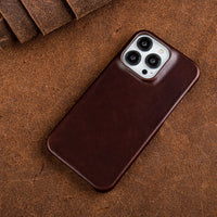 Sisica | Oil Wax Genuine Leather Apple iPhone Case