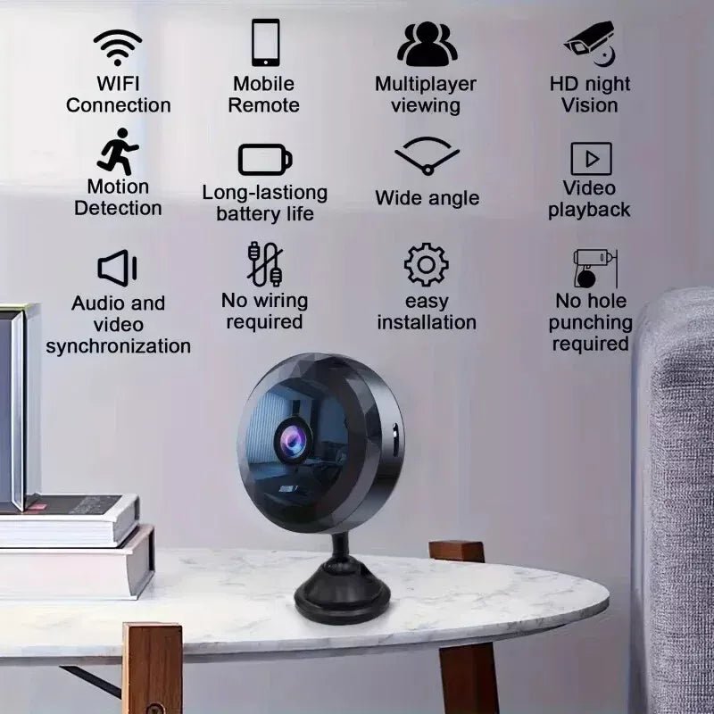 Charly | OPTIGUARD – Magnetic Mini WiFi Camera 1080P HD with Night Vision & Motion Detection