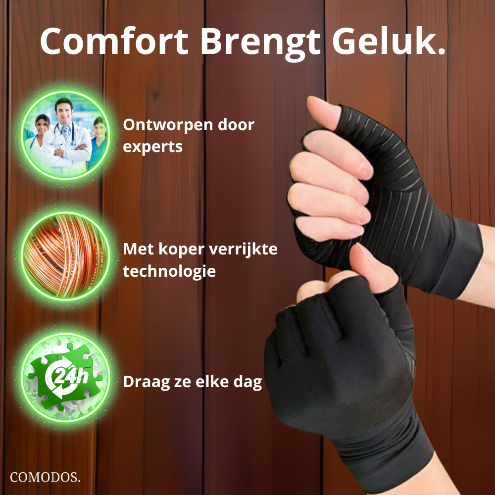 Charly | Pain-Relieving Compression Gloves with Open Fingers