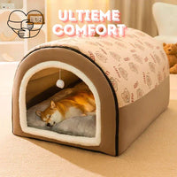 Sisica | Pet Cave Bed | Cozy Enclosed Pet Den | Adorable Print