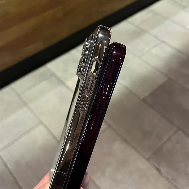 Charly | Plating Clear Soft Magnetic Case for iPhone
