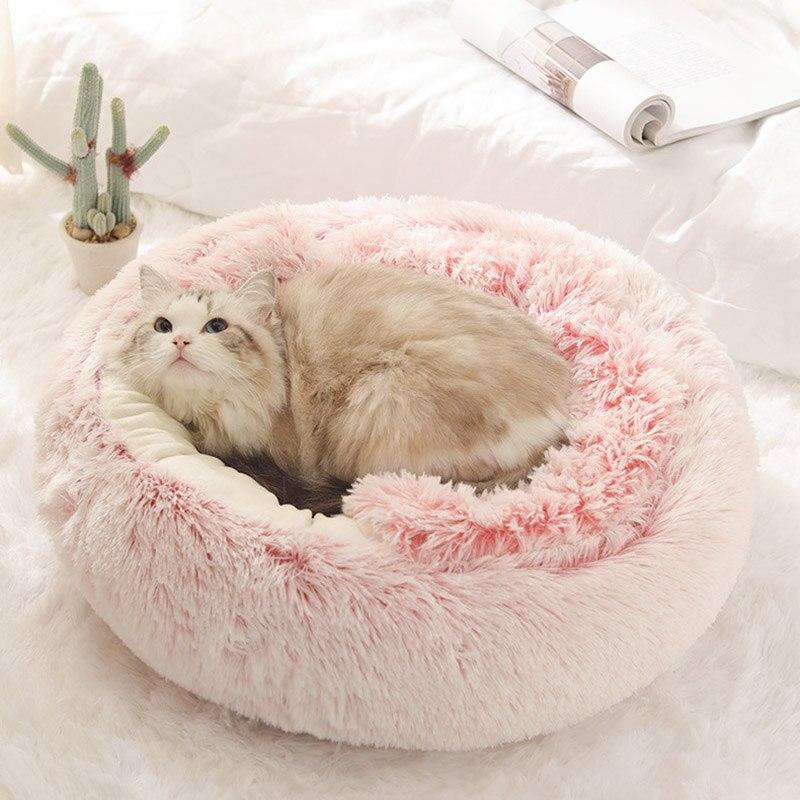 Charly | Plush Calming Pet Bed | Round Cozy Cat & Dog Bed