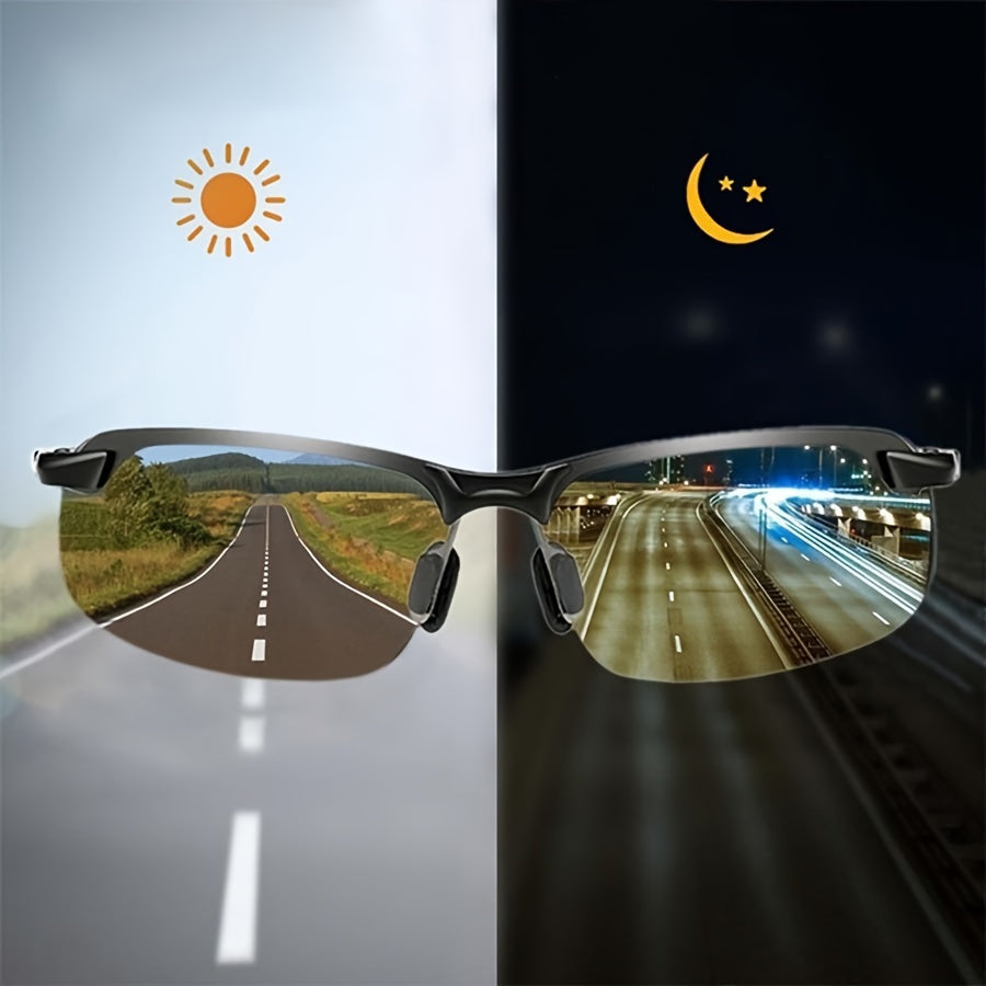 Charly | Polarized Photochromic Sunglasses | UV400 Protection | Automatic Light Adjustment (Day & Night) | Intelligent Glare Reduction for Drivers & Outdoors