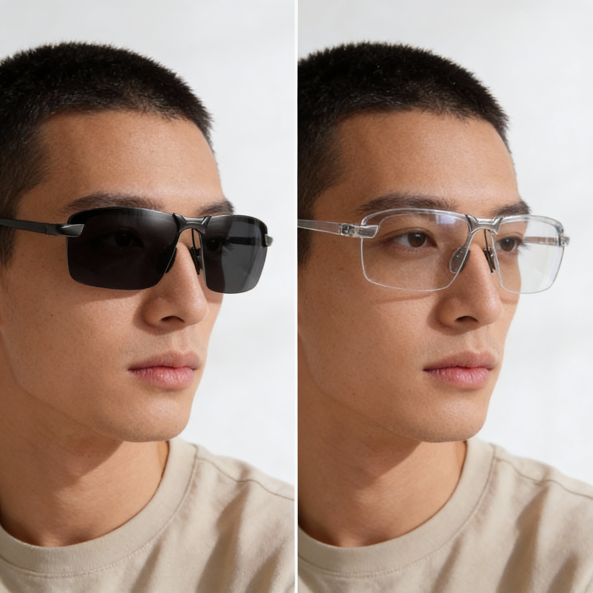 Charly | Polarized Photochromic Sunglasses | UV400 Protection | Automatic Light Adjustment (Day & Night) | Intelligent Glare Reduction for Drivers & Outdoors