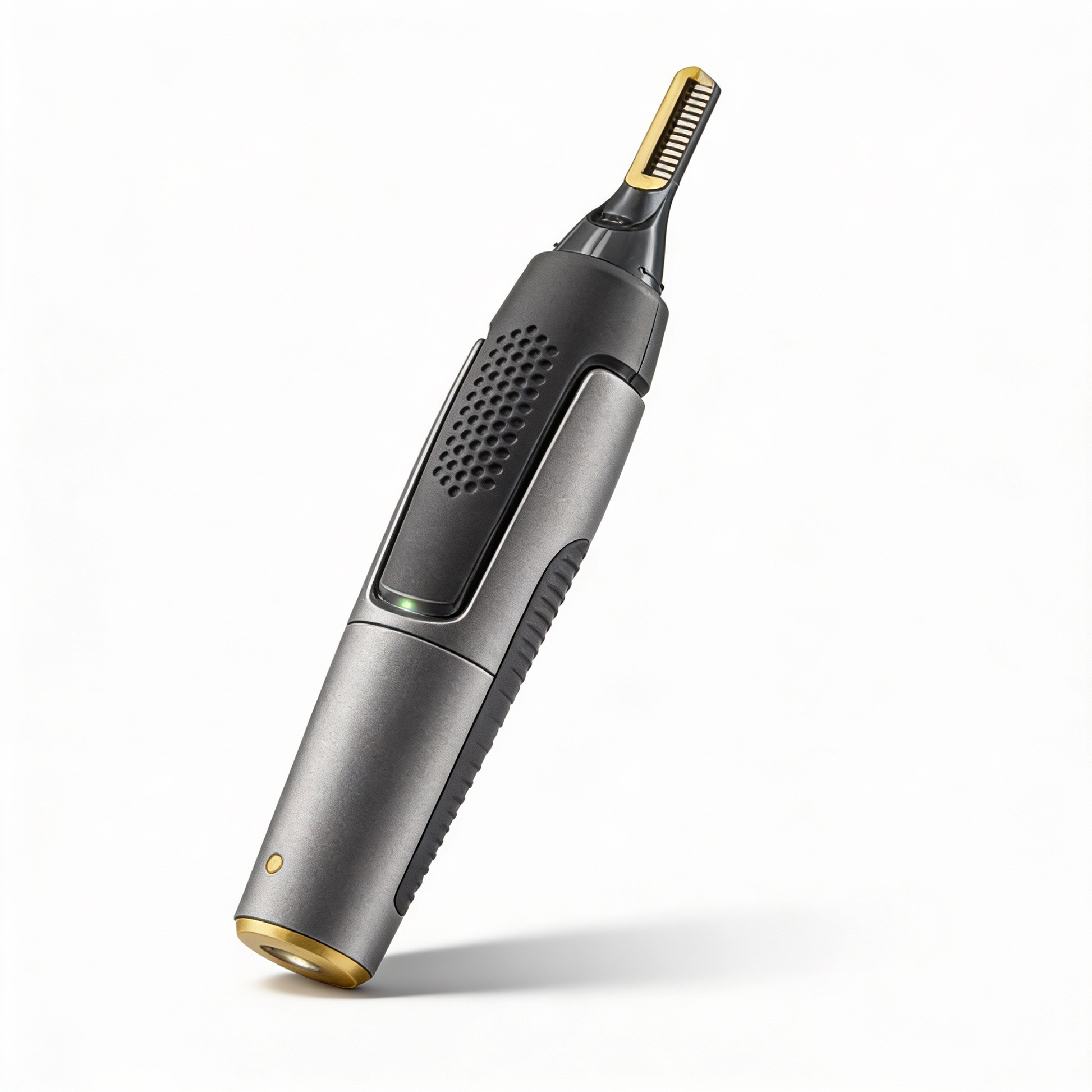 Charly | Professional Ultra-Thin Precision Trimmer | Titanium Stainless Steel Blades | Integrated LED Light | Micro-Oscillation Technology | For Nose, Ears & Contours