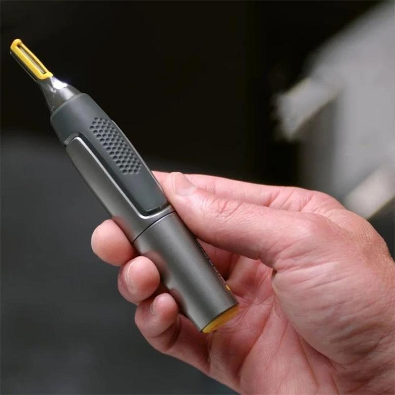 Charly | Professional Ultra-Thin Precision Trimmer | Titanium Stainless Steel Blades | Integrated LED Light | Micro-Oscillation Technology | For Nose, Ears & Contours