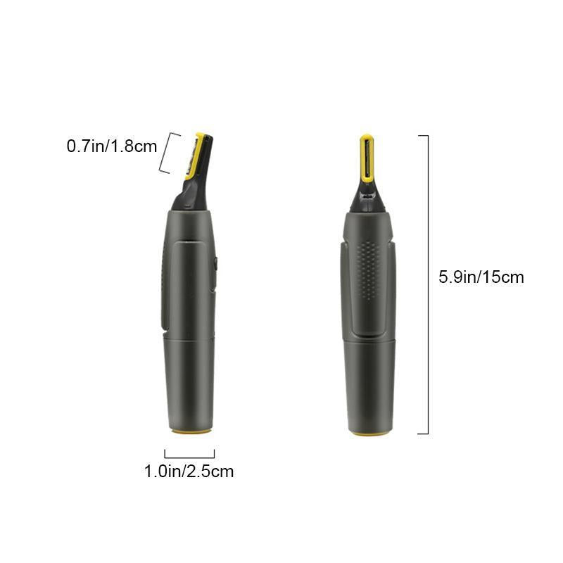 Charly | Professional Ultra-Thin Precision Trimmer | Titanium Stainless Steel Blades | Integrated LED Light | Micro-Oscillation Technology | For Nose, Ears & Contours