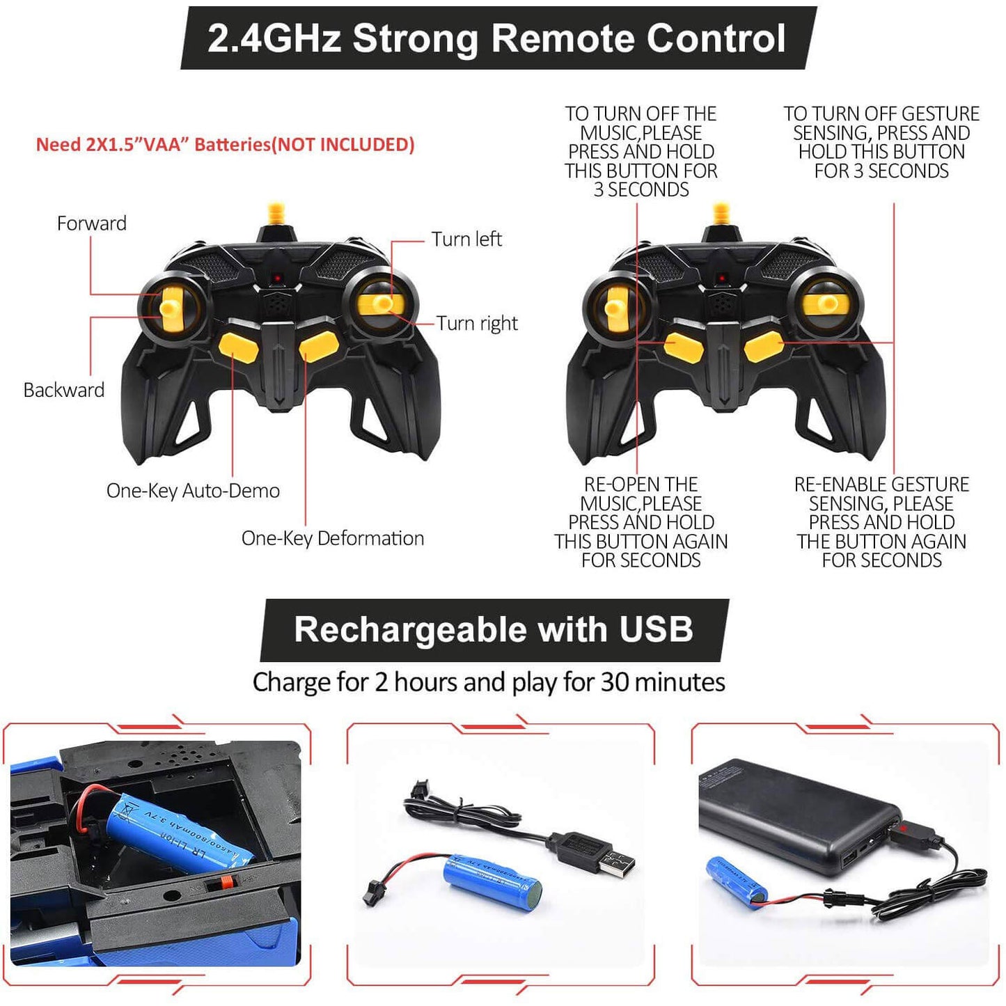 Charly | Remote Control Robot Car Transforming Toy