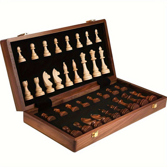 Charly | RoyalWood Luxury Chess Set – Solid Wood Chessboard with Finely Detailed Pieces