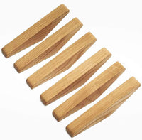 Sisica | Set of 6 Solid Wood Hooks - Minimalist Nordic Style