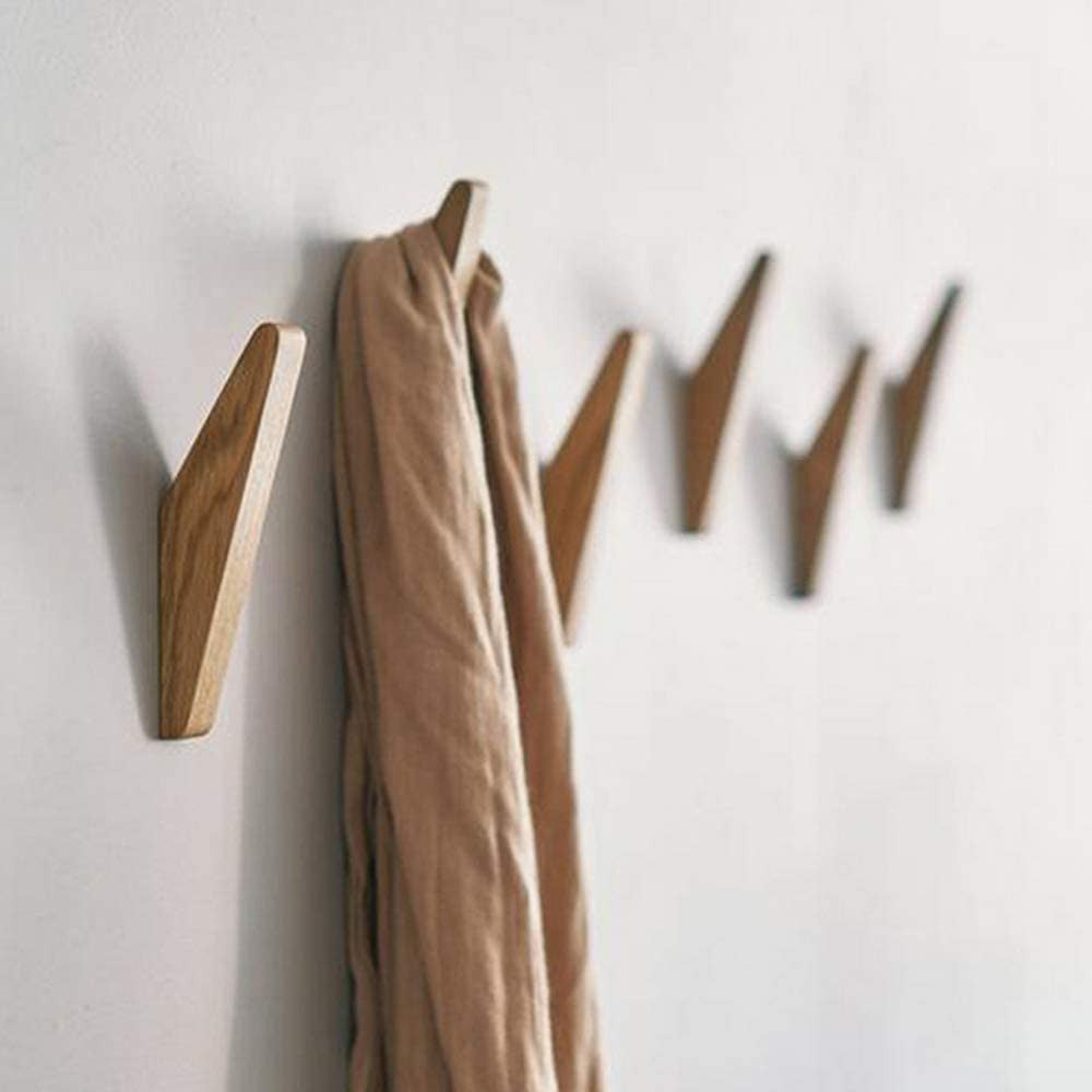 Charly | Set of Wire Hooks Nordhaak – 6 Minimalist Clothes Hooks Made of Solid Wood